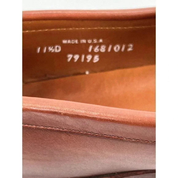 FootJoy Leather Loafers Kiltie Tassel Cognac Brown Slip On Dress Shoes Mens 11.5 main image 10